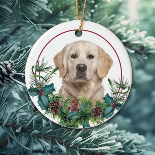 Décoration En Céramique Golden Retriever Chien À feuillage persistant Berr
