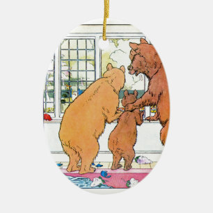 Décoration En Céramique Goldilocks et les trois ours