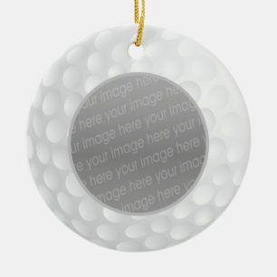 Décoration En Céramique golf ball photo ornament