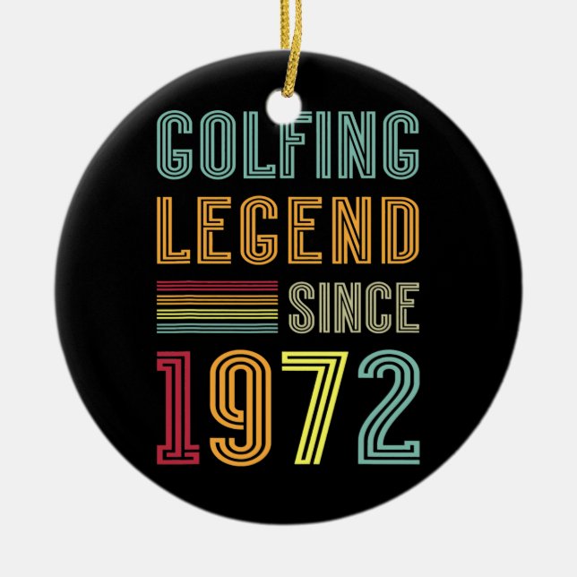 Décoration En Céramique Golfer Legend 1972 50e anniversaire Golf 50 ans (Devant)