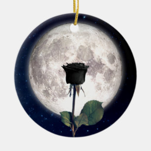 Décoration En Céramique gothique, Vintage, victorien, Rose noir, sombre