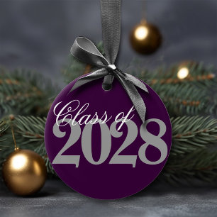 Décoration En Céramique Graduation personnalisée Eggplant Grey Grad Keep