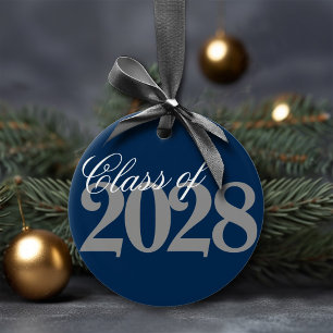 Décoration En Céramique Graduation personnalisée Marine Blue Grey Grad K