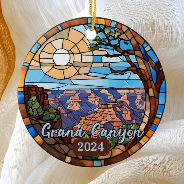 Décoration En Céramique Grand Canyon Personnalisé Faux Vitrail (Créateur téléchargé)