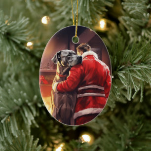 Décoration En Céramique Grand Dane Noël Ornement, Dog Memorial Cadeau