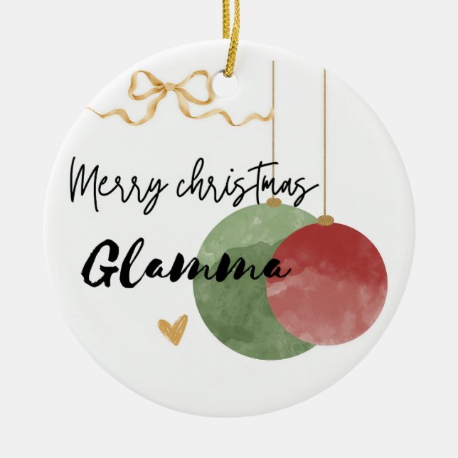 Décoration En Céramique Grand-mère aquarelle (Devant)