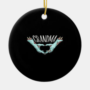 Décoration En Céramique Grand-mère Zombie Coeur main Halloween Costume fam