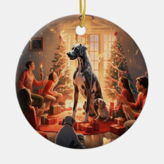 Décoration En Céramique Grand Noël Dane, cadeau de mémorial de chien, amou