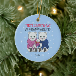 Décoration En Céramique Grand-parents Noël