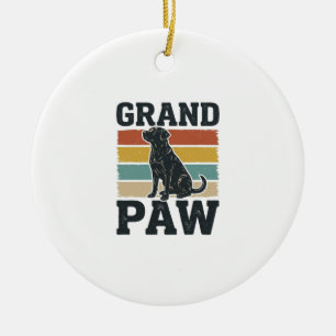 Décoration En Céramique Grand Paw Vintage Chien Grand-père Conception de T
