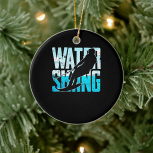 Décoration En Céramique Grand Ski nautique Cadeau Eau Ski Eau Ski Ski