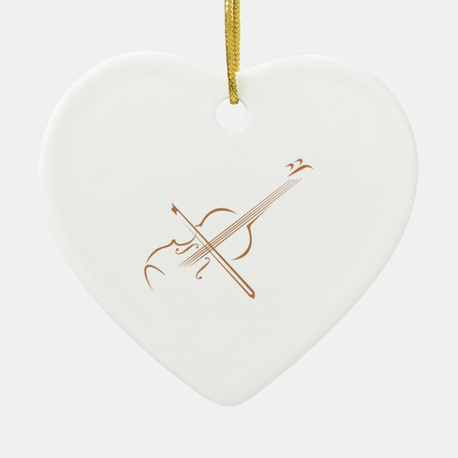 DÉCORATION EN CÉRAMIQUE GRAND VIOLIN (Devant)