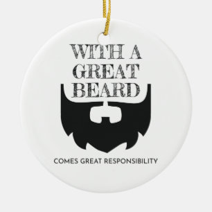 Décoration En Céramique Grande Barbe Arrive Grande Responsabilité Portée