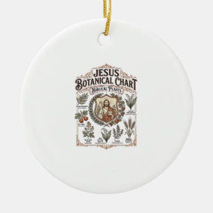 Décoration En Céramique Graphique botanique de Jésus Plantes bibliques Jés