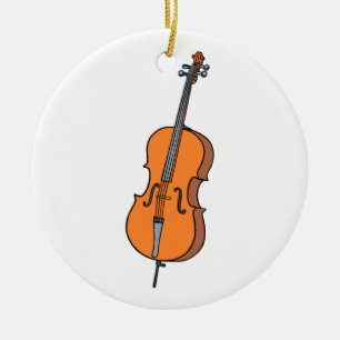 Décoration En Céramique Graphique de violoncelle, conception de musique de