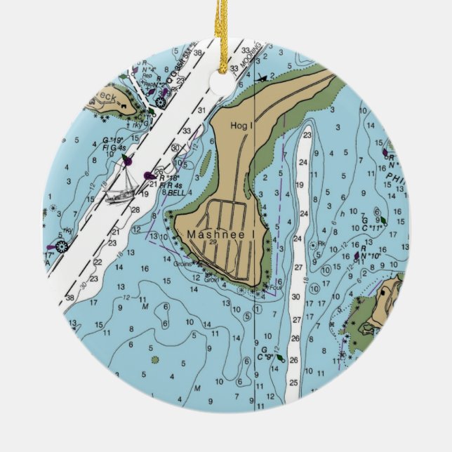 Décoration En Céramique Graphique MA de Mashnee Island (Dos)