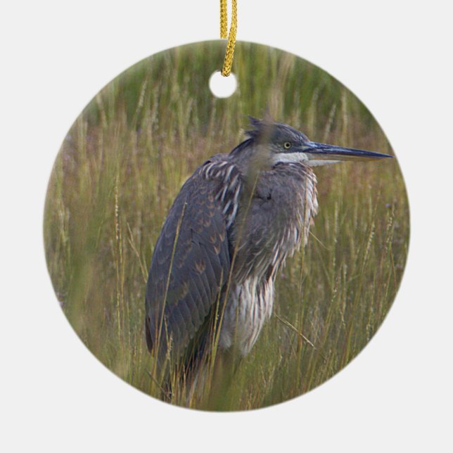 Décoration En Céramique Great Blue Heron Bird Ornament (Devant)