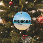 Décoration En Céramique Great Lakes Beach Michigan Noël<br><div class="desc">Un incontournable de Noël au Michigan ! Ces décorations charmantes font de merveilleux cadeaux,  et chacun en voudra un pour sa collection.</div>
