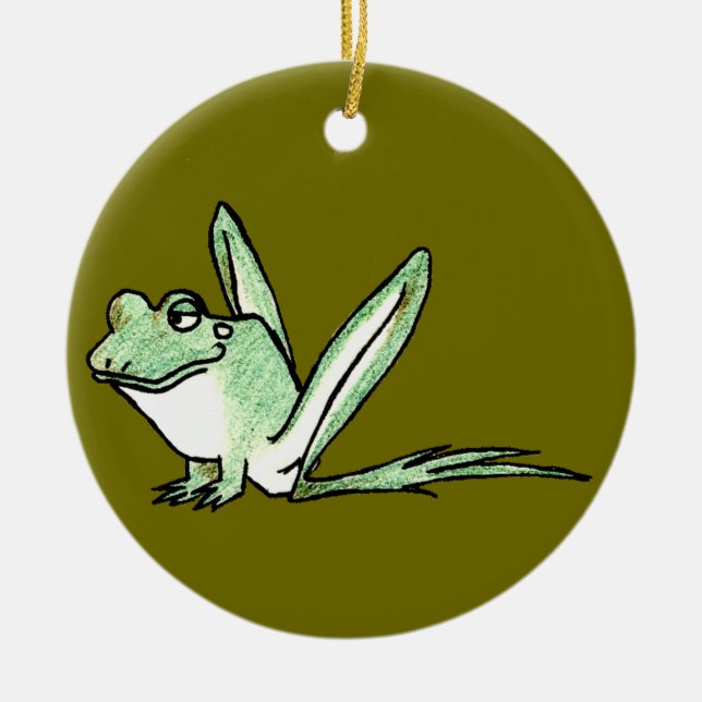 Décoration En Céramique Grenouille (Devant)