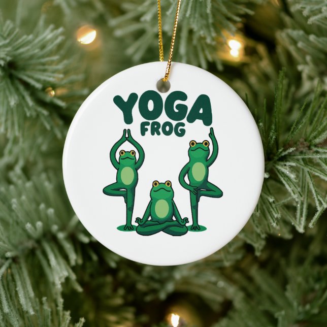 Décoration En Céramique Grenouilles de yoga (Arbre)