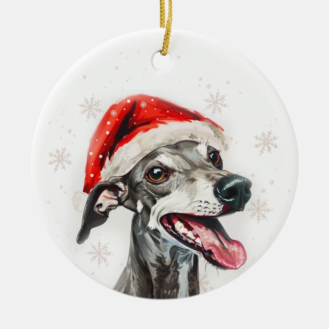 Décoration En Céramique Greyhound Dog Christmas Personalized (Devant)