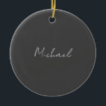 Décoration En Céramique Gris blanc manuscrit minimaliste Votre nom<br><div class="desc">Avez-vous déjà vu un design aussi fin, bien pensé, esthétique et remarquable ? Le choix des lettres, leur taille de police et l'obscurité de la couleur ont été longtemps réfléchis et conçus avec de longs efforts. Le résultat a été un design si unique qui impressionne tous ceux qui le voient....</div>