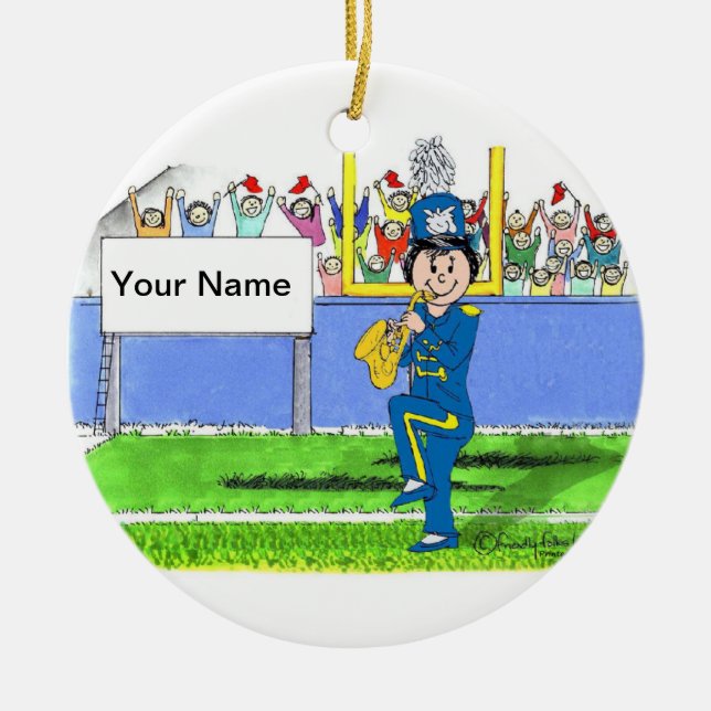 Décoration En Céramique Groupe, Saxophone - Femme (Devant)