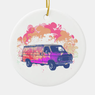 Décoration En Céramique grunge rétro hippie van