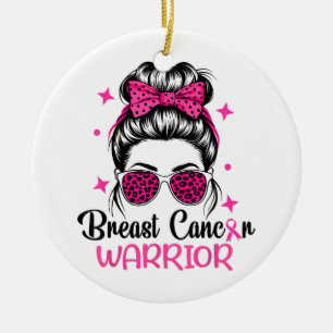 Décoration En Céramique Guerrier de sensibilisation au cancer du sein