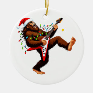 Décoration En Céramique Guitare électrique Bigfoot Sasquatch Noël 2026