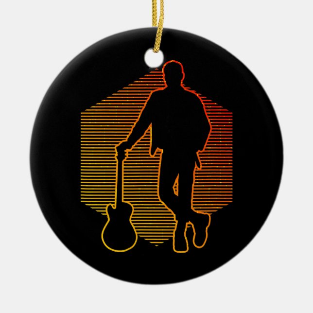 Décoration En Céramique Guitare, guitare électrique (Devant)