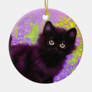 Décoration En Céramique Gustav Klimt Black Kitten