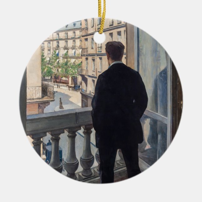 Décoration En Céramique Gustave Caillebotte - Homme à la fenêtre (Devant)