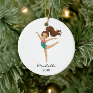 Décoration En Céramique Gymnaste de gymnastique personnalisée Fille de No