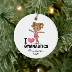 Décoration En Céramique Gymnaste de gymnastique personnalisée Fille de No