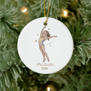 Décoration En Céramique Gymnaste personnalisée Gymnastique Fille Noël