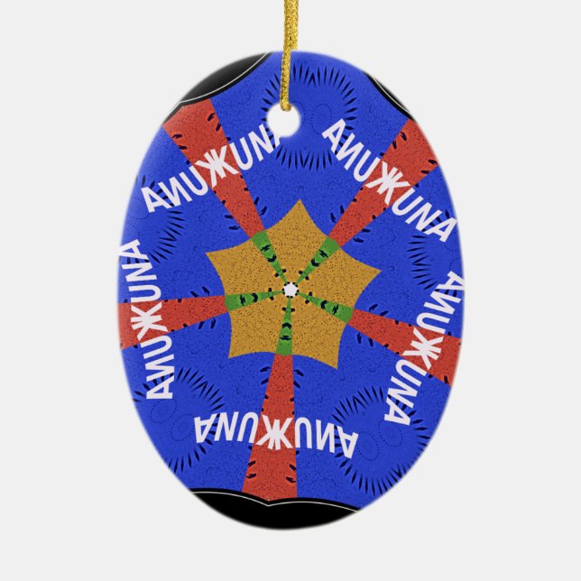 Décoration En Céramique Hakuna Matata Iridiscent bleu (Devant)