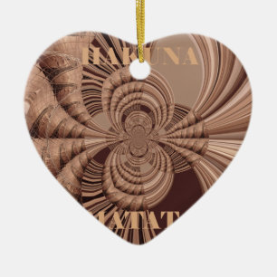 Décoration En Céramique Hakuna Matata Kenya Giraffe Safari tissé Sourveni