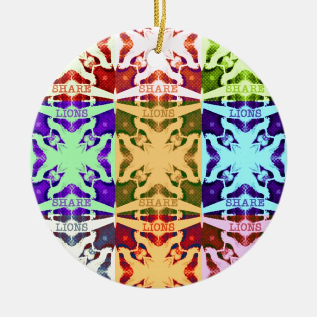 Décoration En Céramique Hakuna Matata lions cadeau (Devant)