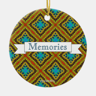 Décoration En Céramique HAMbyWG - Olive, Rust & Blue Macrame