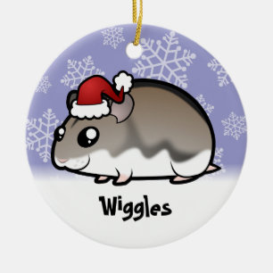 Décoration En Céramique Hamster nain de Noël