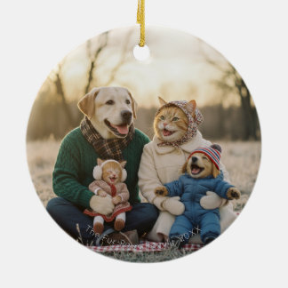 Décoration En Céramique Hand Drawn Winter Berries Wreath Photo