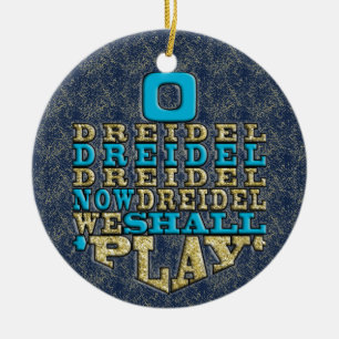 Décoration En Céramique Hanoukka "O Dreidel Dreidel..."/Ornement du cercle