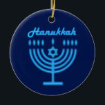 Décoration En Céramique Hanukkiah Happy Hanoukka Juive Fête Menorah<br><div class="desc">Symbole de Hanukkiah. Joyeux Hanoukka Party Juif Holiday Blue Menorah. Décoration Chanukkah de Fête Juive avec le symbole décoratif traditionnel Chanuka - bleu marine hanukkiah menorah, chandelier avec bougies, étoile de David et néon bleu lumières illustration. Hanoukka Festival des lumières Décoration de l'événement. Jérusalem, Israël. Accueil > Décor > Décor...</div>