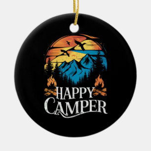Décoration En Céramique Happy Camper Retro Vintage Matching Camping Crew