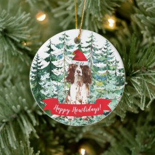 Décoration En Céramique Happy Howlidays English Springer Spaniel
