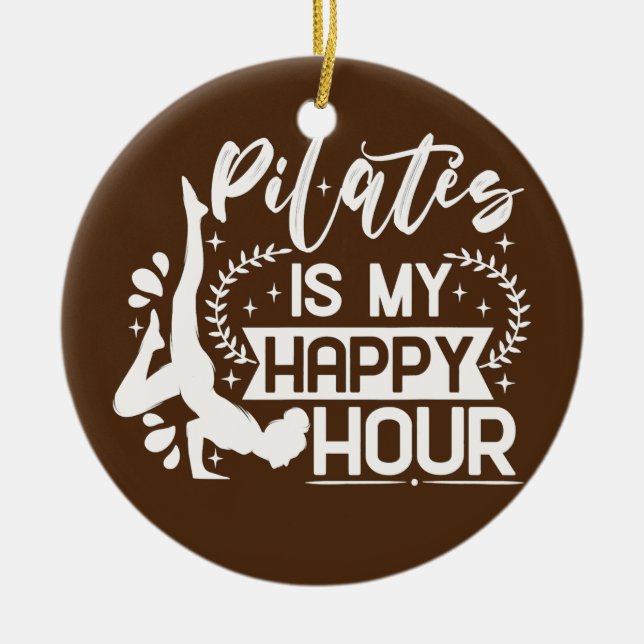 Décoration En Céramique Happy Pilates Instructor Girl Funny Pilates Lover (Devant)