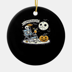 Décoration En Céramique Happy Summerween Skeleton Drink été Halloween C