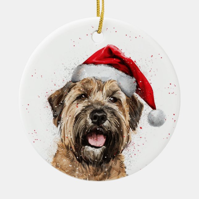 Décoration En Céramique Happy Wheaten Terrier Dog Christmas Personalized (Devant)