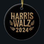 Décoration En Céramique Harris Tim Walz Crête Vintage Harris Valse 2024<br><div class="desc">Harris Tim Walz Crête Vintage Harris Valse 2024</div>
